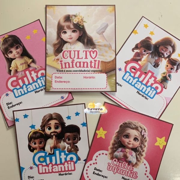 CONVITES PARA CULTO INFANTIL - Imagem 2