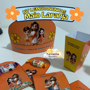 KIT LEMBRANCINHAS MAIO LARANJA