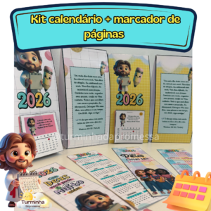 KIT CALENDÁRIOS DE MESA + MARCADORES DE PÁGINAS
