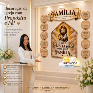 DECORAÇÃO PAINEL CULTO DA FAMÍLIA