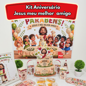 KIT ANIVERSÁRIO JESUS MEU MELHOR AMIGO
