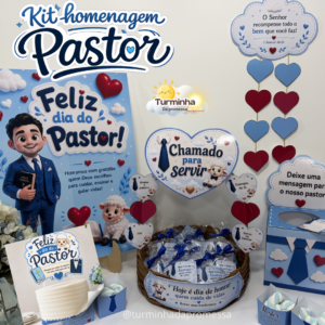 KIT RECEPÇÃO 2 EM 1- DIA DO PASTOR E ANIVERSÁRIO DO PASTOR