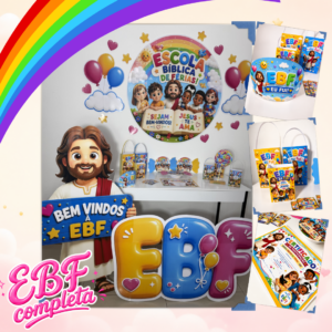DECORAÇÃO COMPLETA EBF + LEMBRANCINHA