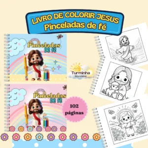 LIVRO DE COLORIR - PINCELADAS DE FÉ